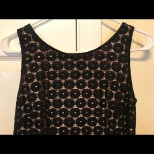 short glamour black lace dress